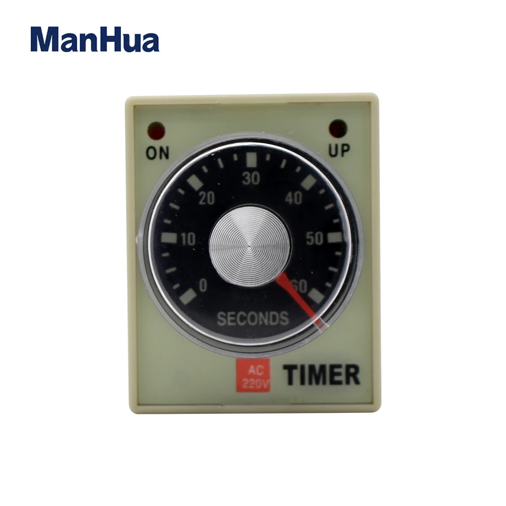 

Manhua AH3-2 60s AC 220V on-delay Time Relay with Socket 8 Pin Time Delay Relay