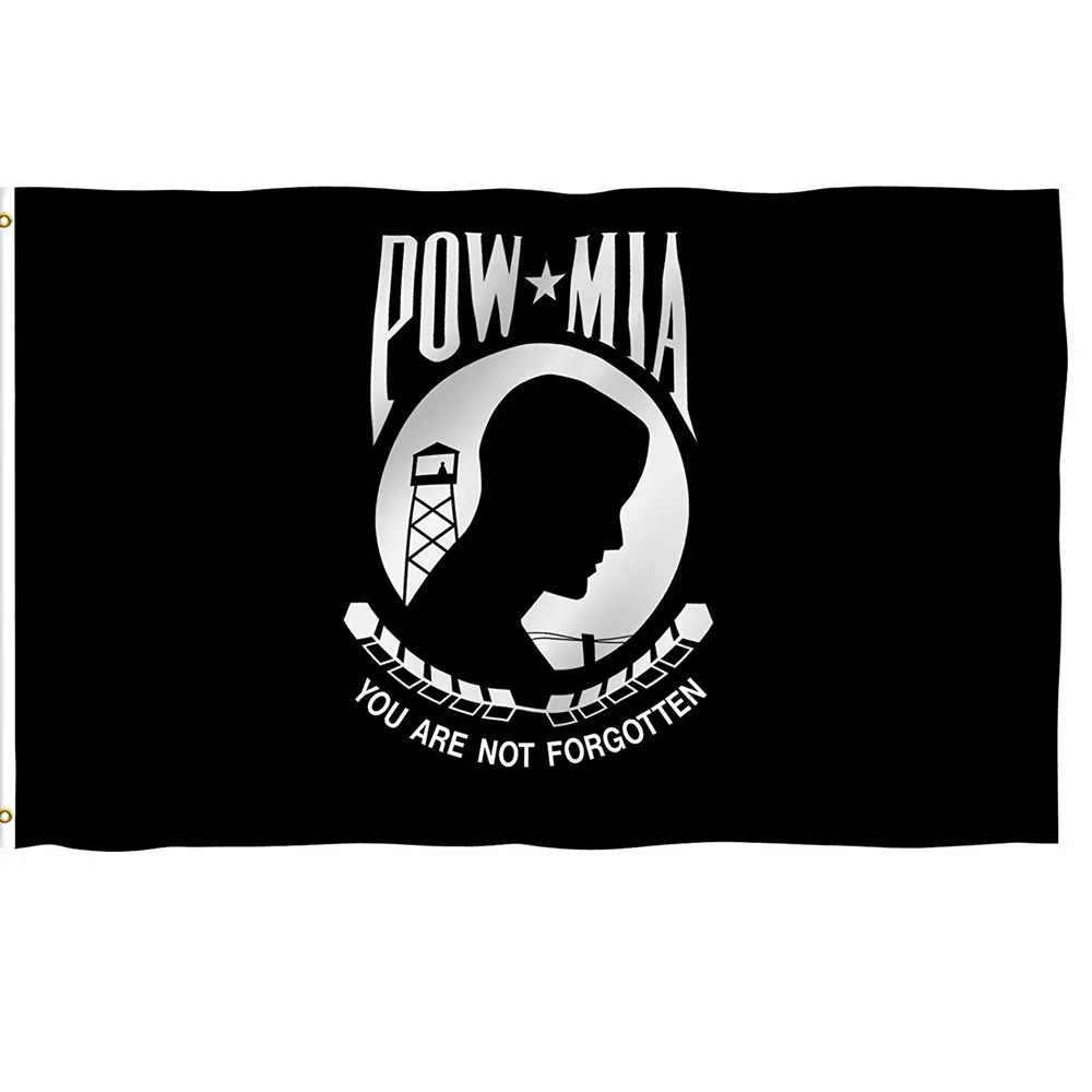 

3x5Ft POW-MIA Black Flag You Are Not Forgotten Prisoner Of War Polyester Banner Polyester Flags High Quality Hot #5%