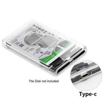 

Chenyang USB-C Type-C to 2.5 Inch SATA SSD HDD External Enclosure Transparent for Laptop / PC for Windows 2000 / XP/ 7/ 8/ 10