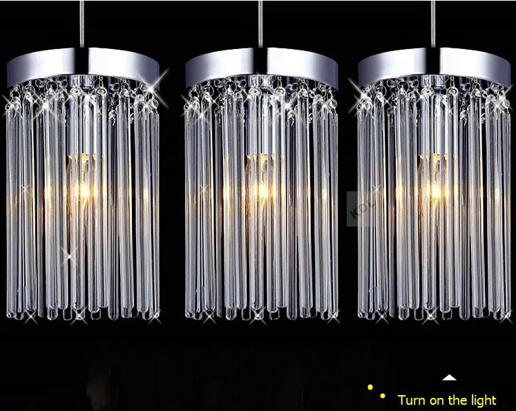 Pingente de Cristal Lâmpada do Corredor Moda Moderna Simples Brilho Lustre Led k9 Lâmpada Restaurante Luzes Varanda 110 V-260 v Tensão Luz 8 Luzes de teto