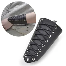 Панк минималистичный Воск Веревка человек тканый кожаный ремешок маленький запястье Косплей Скоба Плетеный ремешок