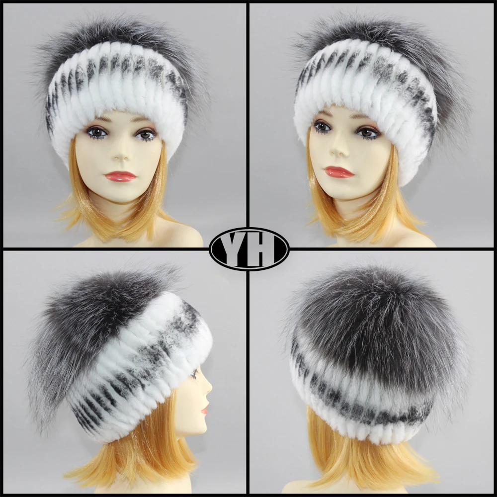 Новое поступление, женская меховая шапка зимняя шапка из натурального меха кролика Рекс, меховая заколка для русской женщины, брендовые теплые шапочки