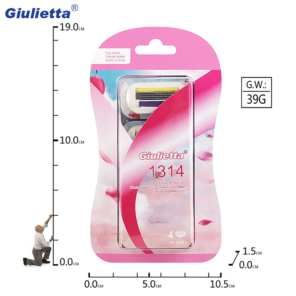 Острая Бритва Giulietta 4 шт. лезвия для бритвы женщин специальное руководство