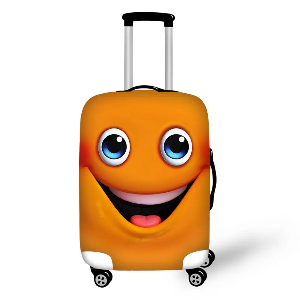 Мультфильм лицо Эластичный путешествия Чемодан чемодан защитная крышка для относятся к 18 ''-30'' чемодан Крышка, дорожные аксессуары