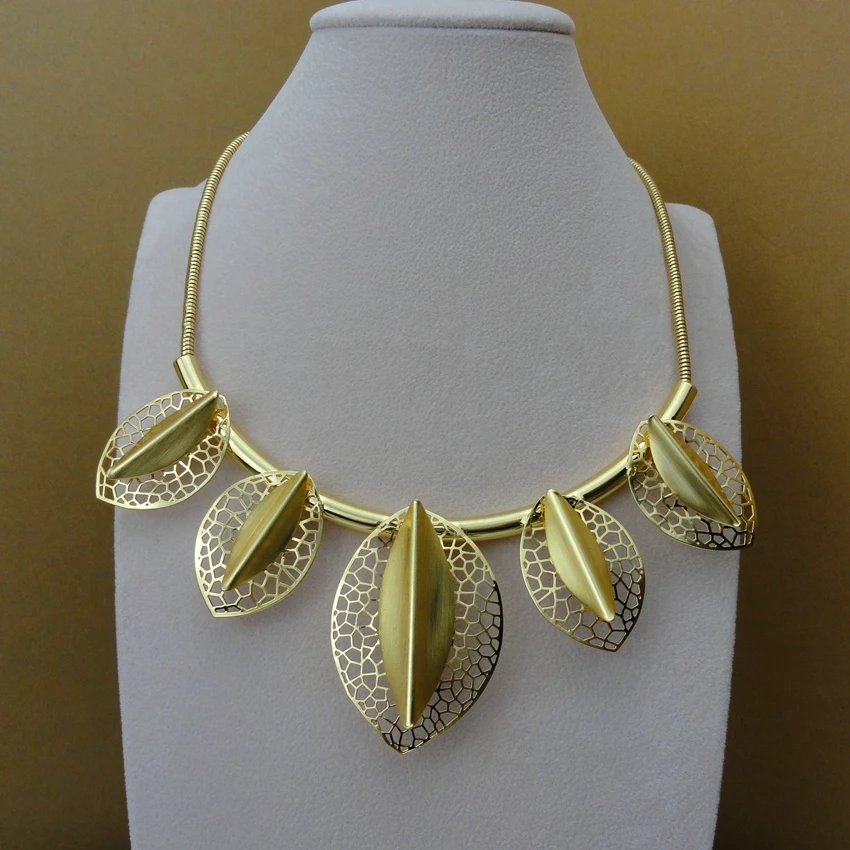 Yuminglai Дубай 24 K золотые ювелирные изделия Изысканные Ювелирные наборы ожерелье FHK5838