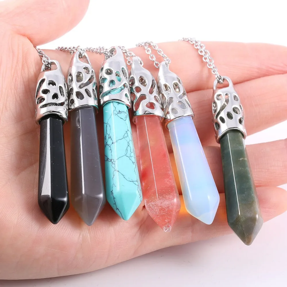 2019 Новый DIY кулон из натурального камня Цепочки и ожерелья зауженные ожерелье для женщин цепочка из металлического сплава Модные украшения