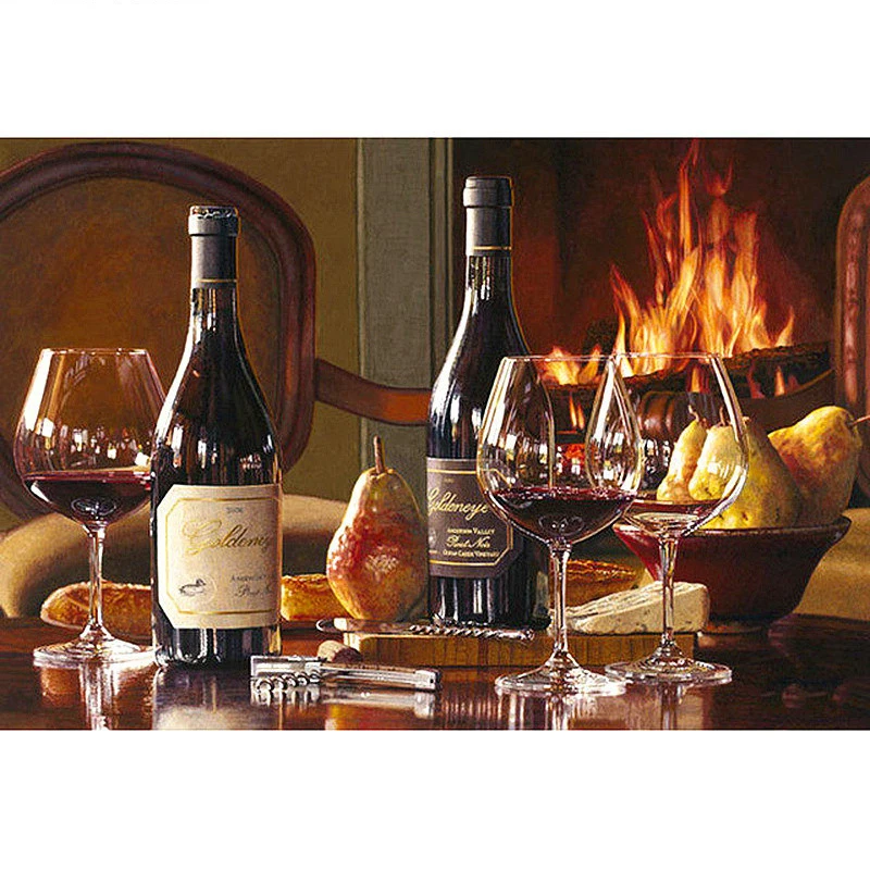 full square/round drill Diamond embroidery wine life 5D DIY diamond painting cross stitch Rhinestone mosaic home decoration gift | Дом и сад