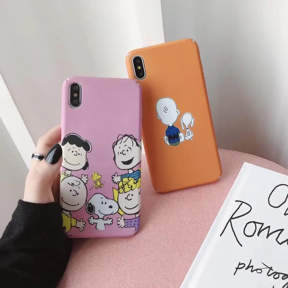 

New Cute Dog PEANUTS Cartoon Charlie Brown Soft Silicone Phone Case For Iphone 6 6S 7 8 Plus X Xs Xr Max For Apple