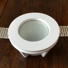 Безтримный Гипсовый светильник со стеклянной крышкой, встроенный Гипсовый светильник, круглый светодиодный светильник с 5 Вт Светодиодный светильник, GU10 светодиодный держатель лампы