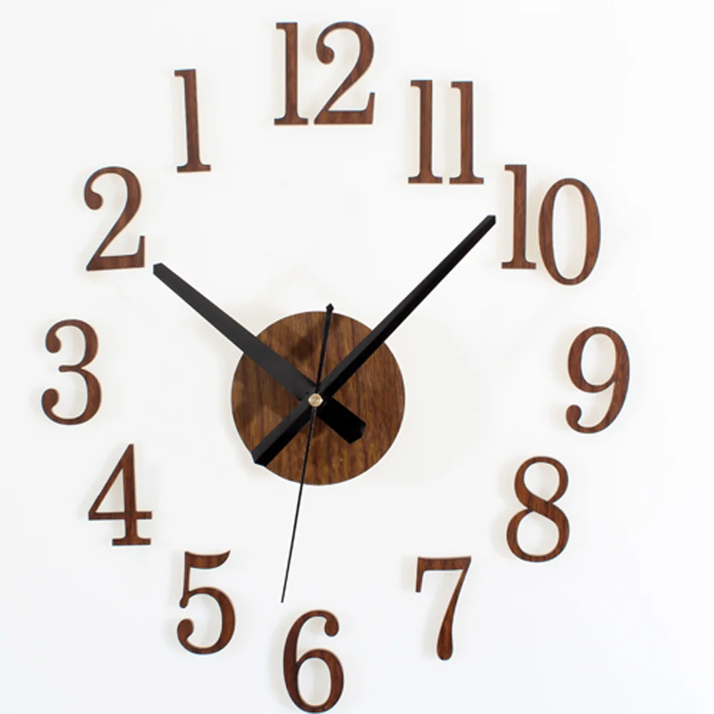 Creative Reverse Wall Clock Modern Unique Digital Arabic Number Clock