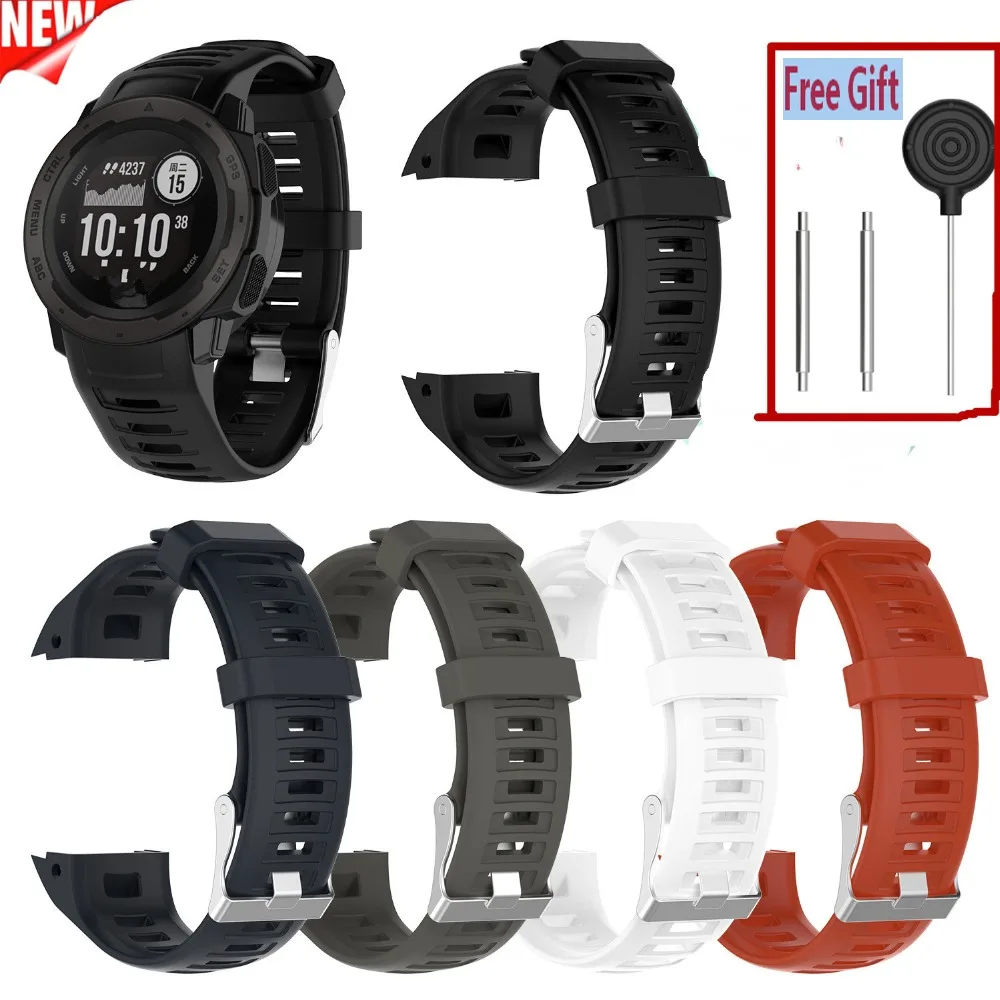 

COMLYO Soft Silicone 22mm Watch Band For Garmin instinct Strap Wristband Replacement Bracelet For Garmin instinct Smart Watch