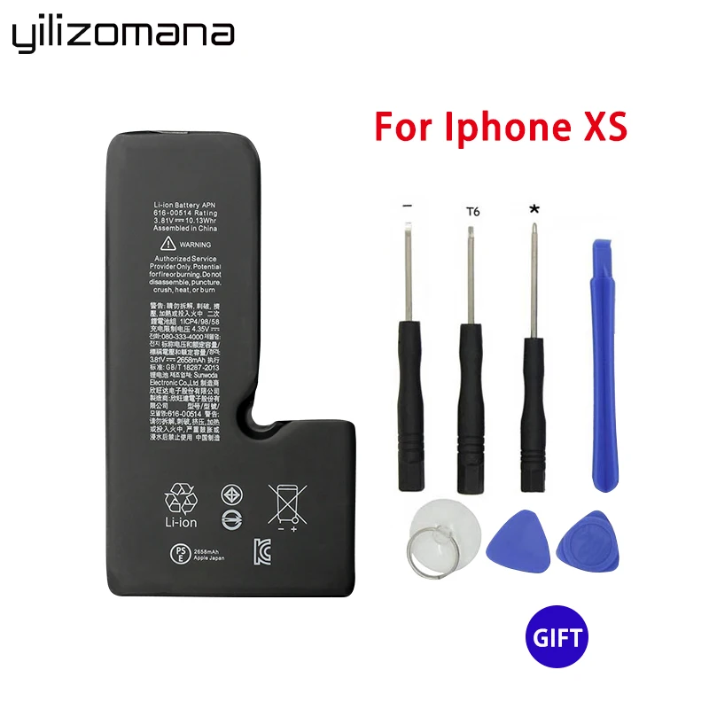 

YILIZOMANA Original Phone Battery For iPhone XS High Capacity 2658mAh Original replacement battery Retail Package Free Tools