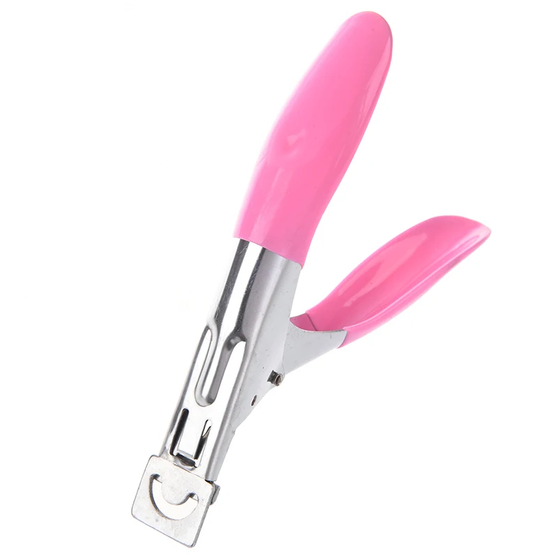 

Nail clippers for nails and false acrylic nails easy to use pink.