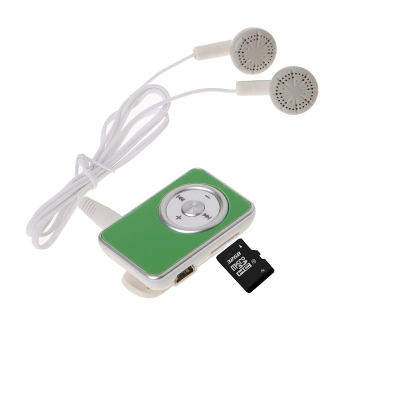 Мини mp3 плеер с клипсой поддержкой TF Micro SD USB кабель для наушников|MP3-плееры| |