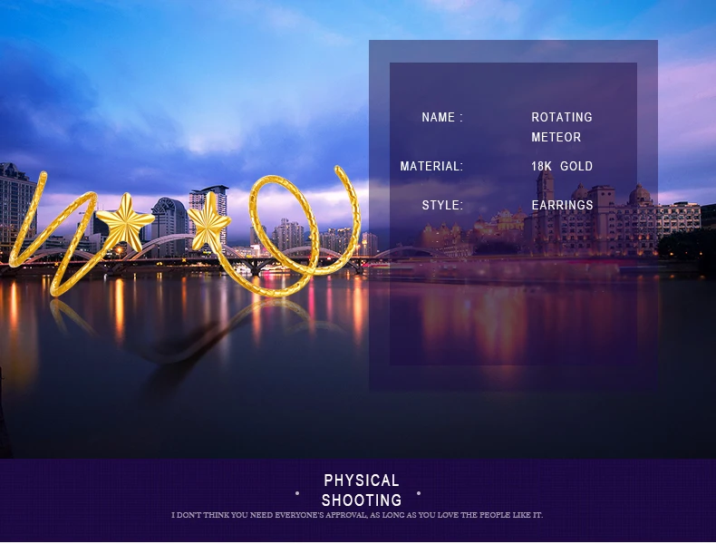 18k Pure Gold Stud Earring Exquisite Elegant Women Jewelry Rose Yellow White Star Miss Girl Gift For Birthday Hot Sale Good New