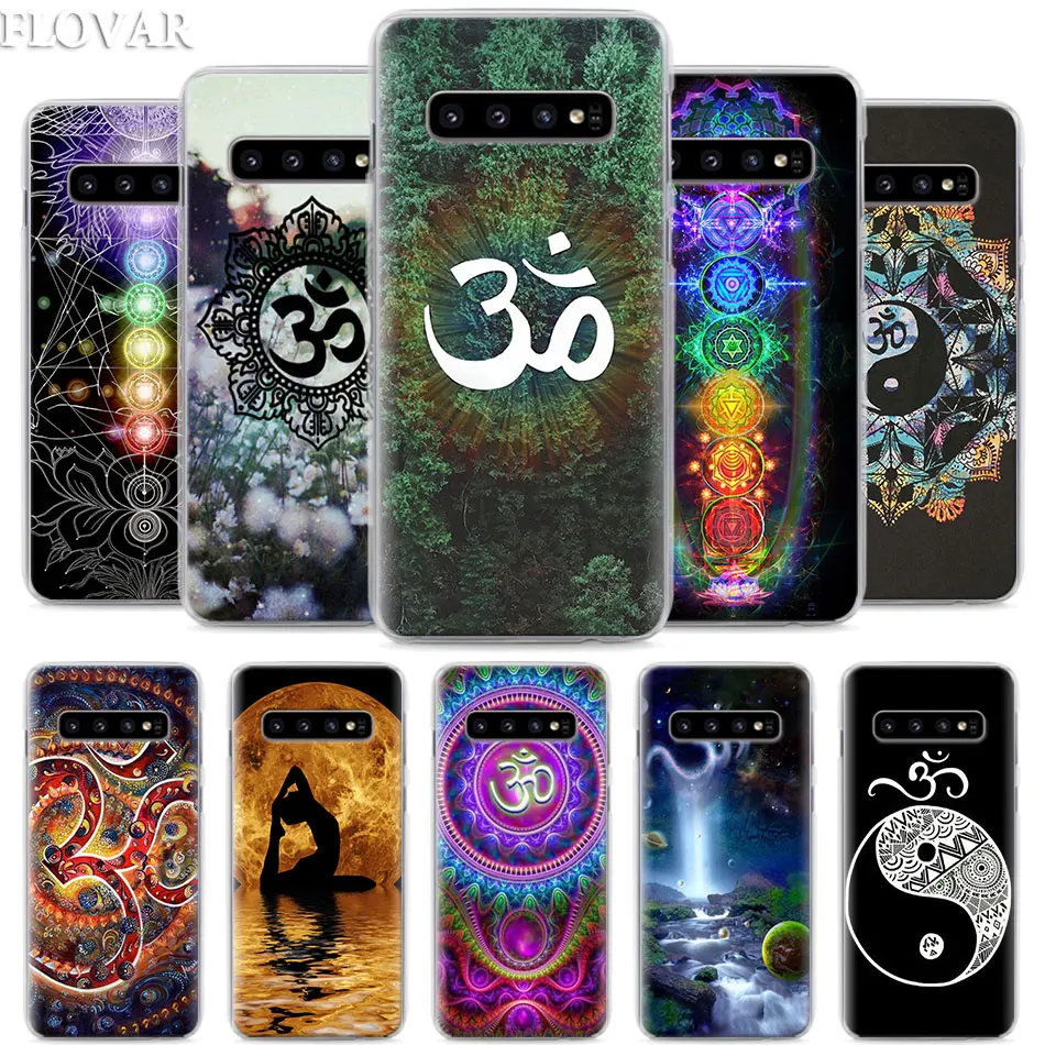 

Aum Om Yoga Phone Case for Samsung Galaxy S10e S10 Plus S7 S8 S9 Plus Note 8 9 M10 M20 M30 Hard Case Coque
