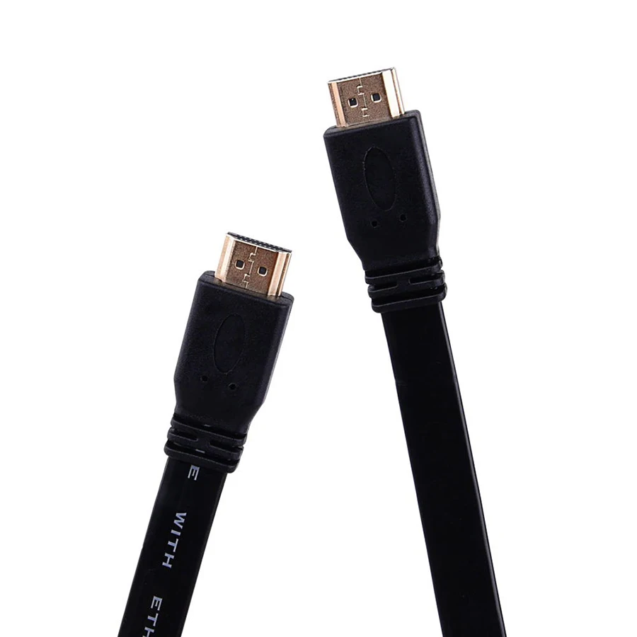 Высокое качество HDMI кабель 1,5 метра 3,0 метра Male-Male 1,4 версия плоская линия Короткие линии 1080 p для проектор HDTV xbox PS3