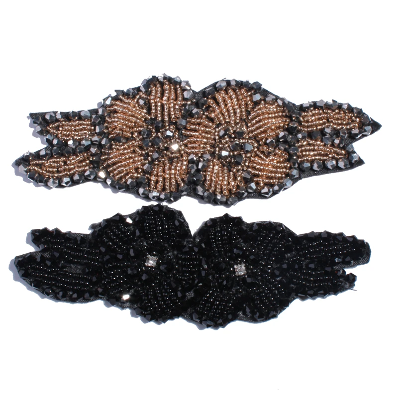 20PCS 13.5CM Sewing Craft Iron Rhinestone Appliques For Headbands beaded Trim Garment Costume Decoration For Hair Accessories