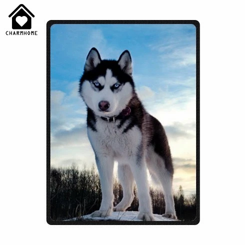 Charmhome Personnalise Blanc Noir Husky Flanelle Polaire Couverture Huskie Chiens Canape Lit Jeter Couverture Enfant Adulte Couverture Chaude Aliexpress