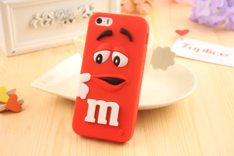 Мультяшный M& M's Chocolate Candy резиновый чехол для телефона для iPhone 6 6S 7 Plus, лучшее качество, Мягкая силиконовая задняя крышка, Fundas