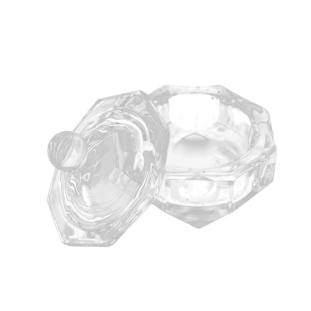 

Crystal Glass Dappen Dish Lid Bowl Cup Holder For Nail Art Acrylic Powder Liquid Glitter Tools Manicure Equipment Nail Tool