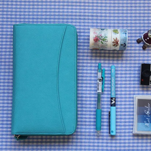 Filofax a6 a5 b5 loose-leaf zíper saco série loose-folha caderno tsmip papelaria carteira estilo