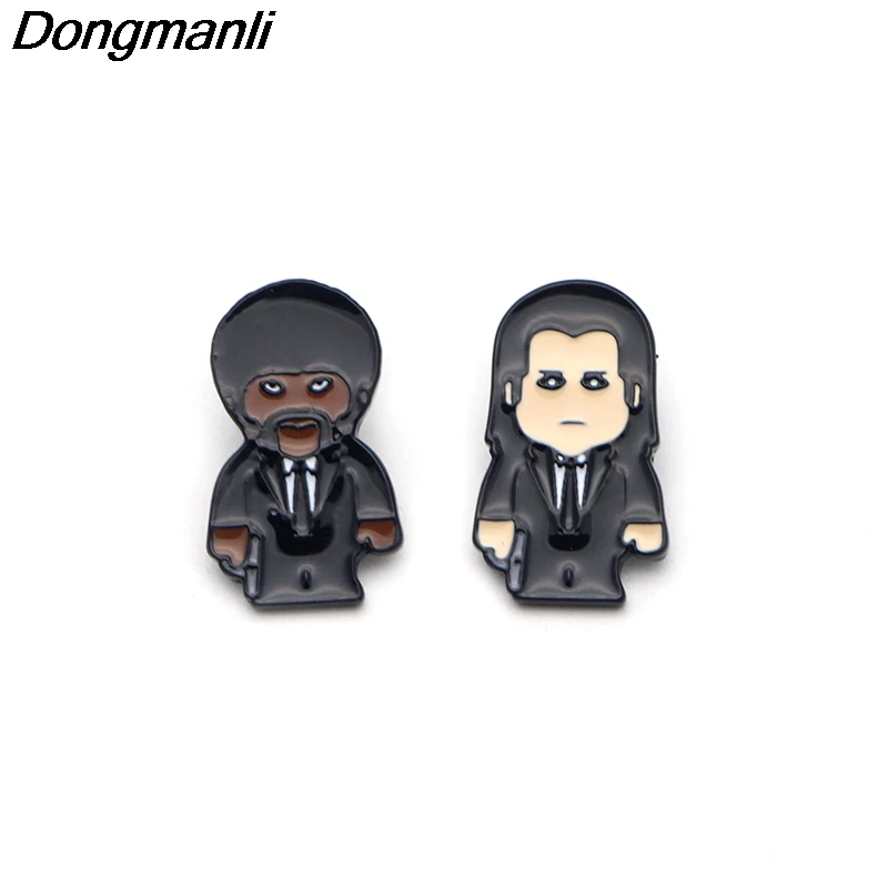 

P2291 Dongmanli 20pcs/lot wholesale pulp fiction Pin Brooches Hard enamel pin Badges Pinback Brooches for men women