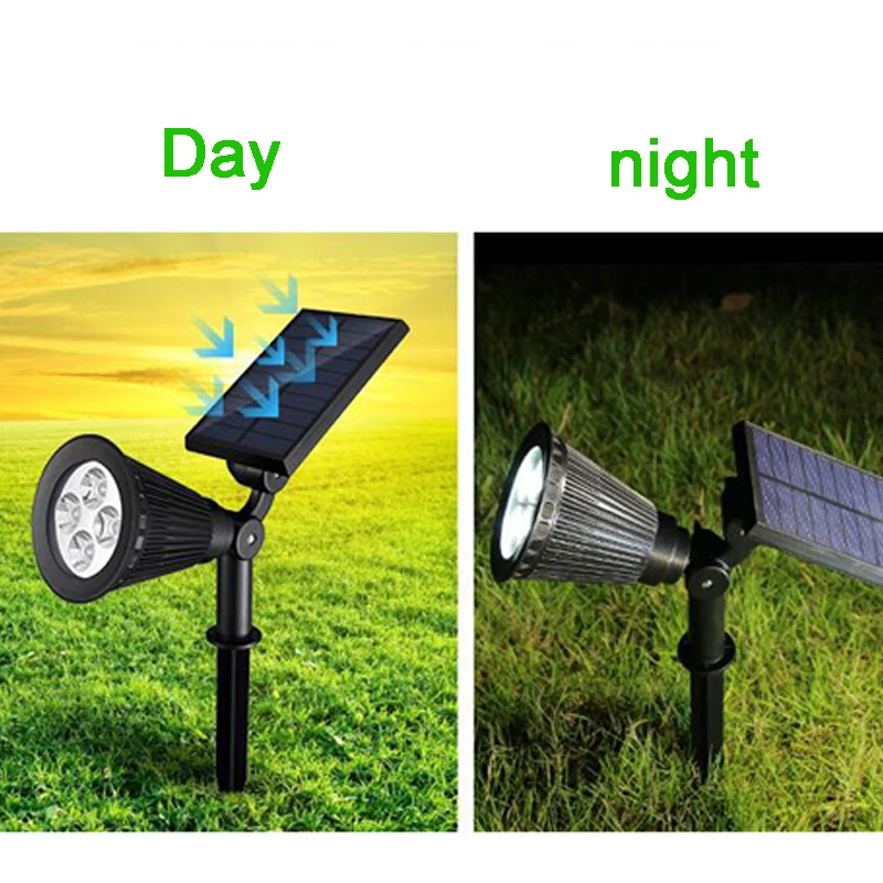 Solar do Jardim Holofotes ao ar Livre à Prova Movido a Energia Solar Lâmpadas Lâmpada Levou d' Água Abs 4leds Parede Luzes Gramado Luz Led 4 Cheap Lâmpadas solares