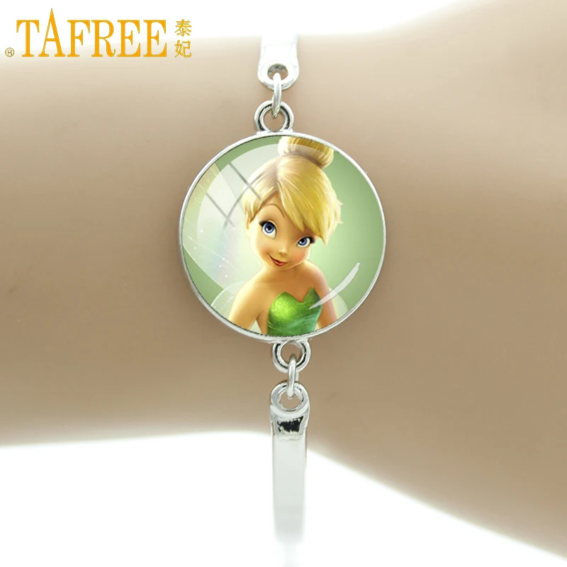 TAFREE Exquisite women jewelry cute little fairy case for TinkerBell bracelets best children