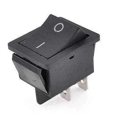 AC 250 V/10A 125 V/15A ON OFF DPST Кнопка перекидной клавишный выключатель Черный |