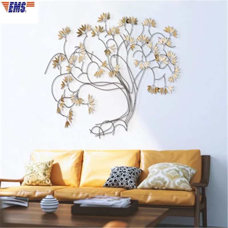 

Chinese Style Metal Wall Accessories Creative Stereoscopic Money Tree Iron Art Living Room Background Wall Ornaments X2136