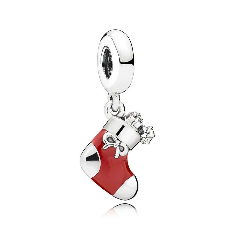 

SHINETUNG 1: 1 S925 Sterling Silver PAN Pendants Glitter Fashionable Shoes Charm Pendant Gift Woman DIY Fashion Jewelry