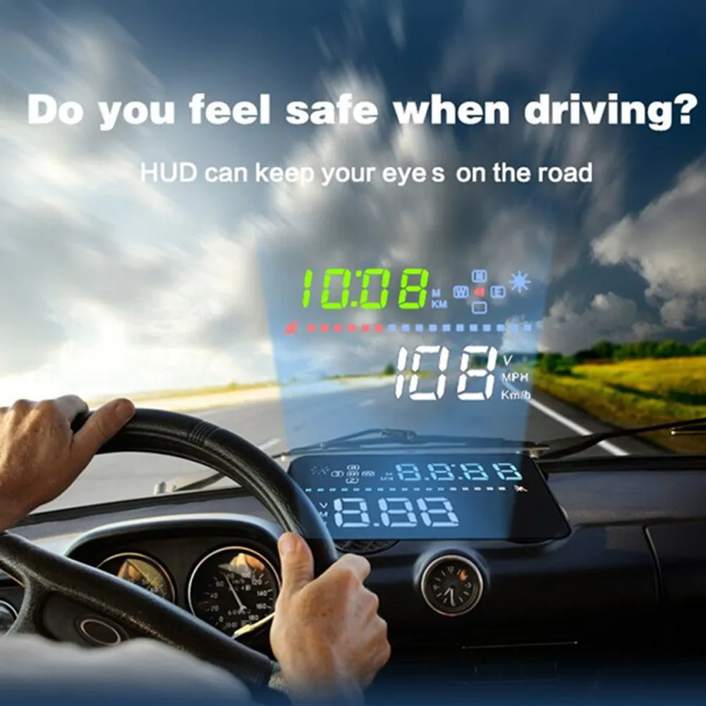 VODOOL Universal Auto HUD A3 35 zoll Bildschirm GPS Kopf Up Display Mit Tachometer Kmh/MPH Auto Ala