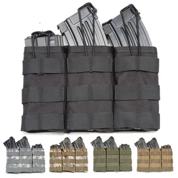 

Tactical Men's Open-Top Triple Mag Pouch DD07 for M4 M14 M16 AK47 AK74 G36 Magazine With Bungee System
