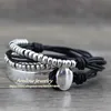 Anslow marque bohème Vintage fait à la main multicouche Wrap bijoux femmes fête des mères anniversaire Bracelet en cuir Bracelet LOW0465LB ► Photo 3/6