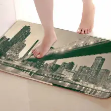 Городской стиль коврик для ванной комнаты, смешной Противоскользящий коврик для ванной, занавески для душа s аксессуары, соответствующие вашей душевой занавеске