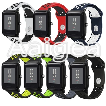 

Soft Silicone Band Replacement Strap For Huami Amazfit Bip BIT PACE Lite Youth 20mm man Sport wrist watch bands for amazfit bip