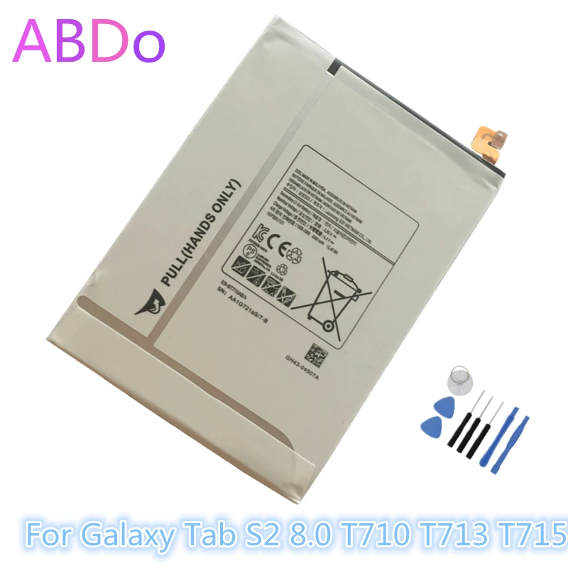 EB-BT710ABE Аккумулятор для планшета samsung Galaxy Tab S2 8,0 SM-T710 T713 T715 4000 мАч Сменные Аккумуляторы AAA Качество