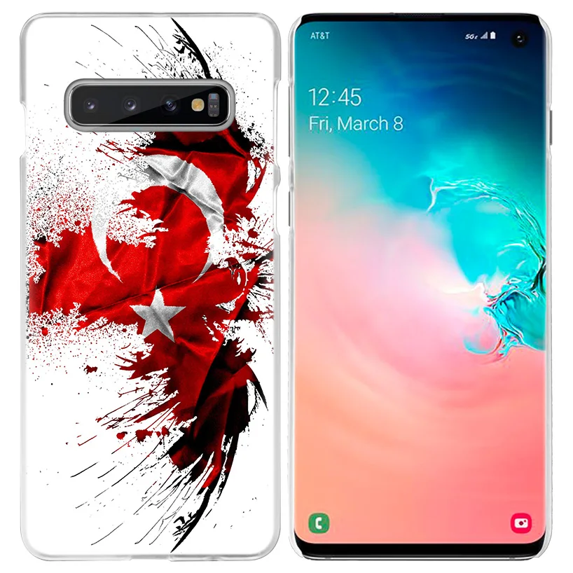 Турция чехол с флагом для samsung Galaxy S10 5G S10e S9 S8 M30 M20 M10 J4 J6 плюс J8 Note 8 9 чистой твёрдой пвх-чехол для телефона чехол