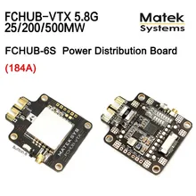 Matek Systems 5 8G 40CH 25 200 500mW Switchable Video Transmitter w FCHUB VTX 6 27V