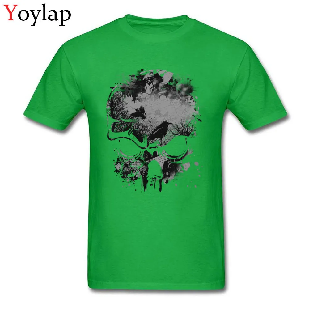 Cotton Fabric Mens Short Sleeve T Shirts Casual Tops T Shirt Prevailing Crazy Round Neck Sweatshirts Gift Top Quality green