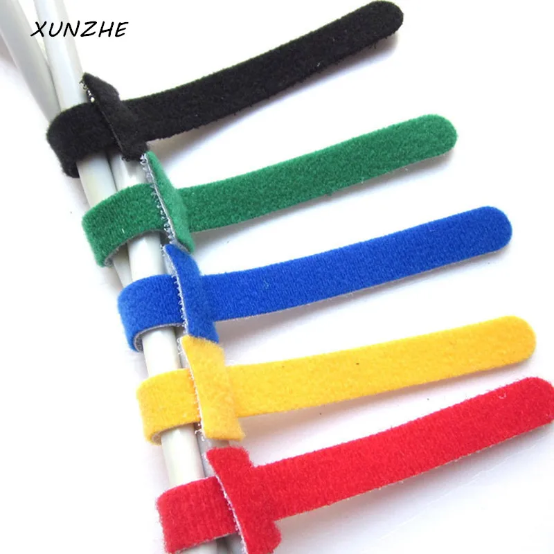 

XUNZHE 20pcs Nylon Designer Cable tie Self Adhesive Fastener Tapes Cable Tie Sugru Adhesive Nylon Adhesive Fastener Cable Tape