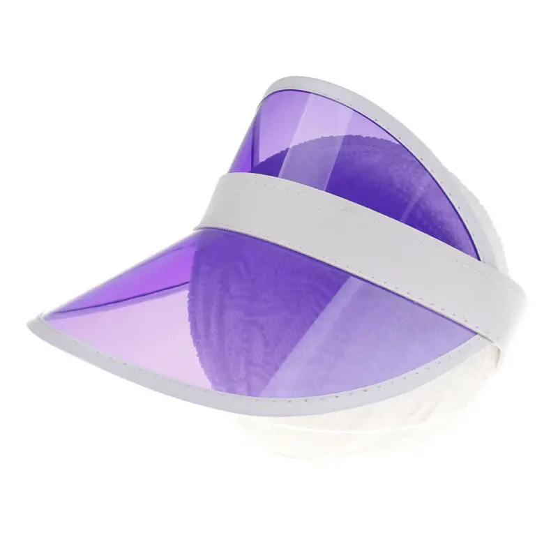 2019 New PVC Plastic Visor Sun Hats For Kids Children Candy Colors