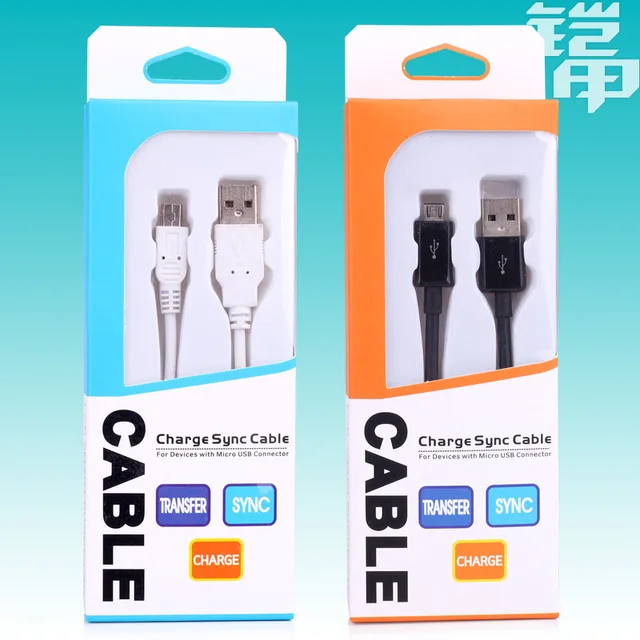 Paper Retail Packaging Box Package For Cell Phone USB Cable For Apple