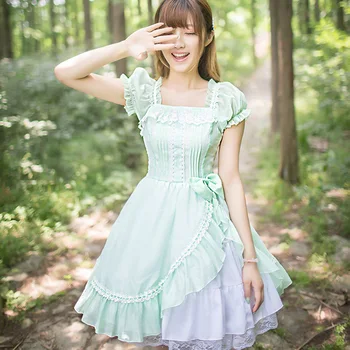 

Free Sale Shipping 2019 New The Original Japanese Princess Lolita Op Small Pure And Fresh Chiffon Dress Summer