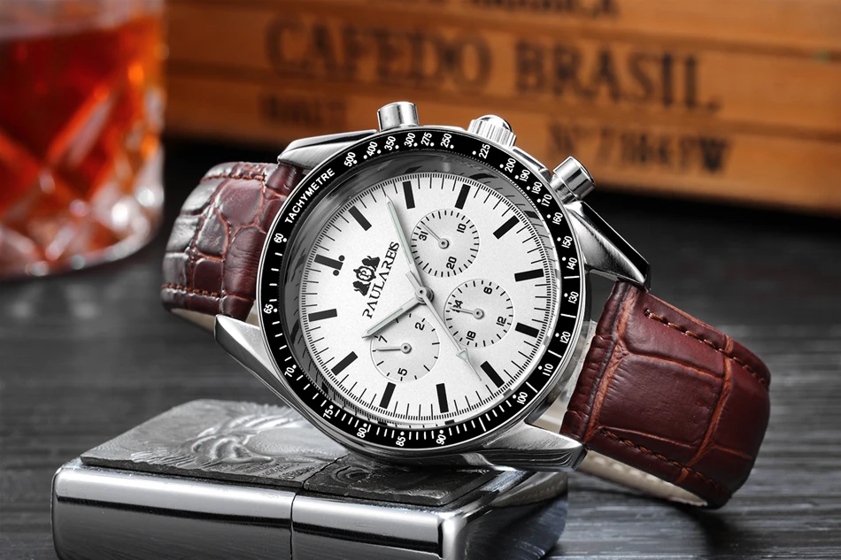 Classic Watch Men Automatic Mechanical Multi-function Strong Luminous Stainless Steel Genuine Leather Strap Speed Racing Watches most accurate mechanical watch