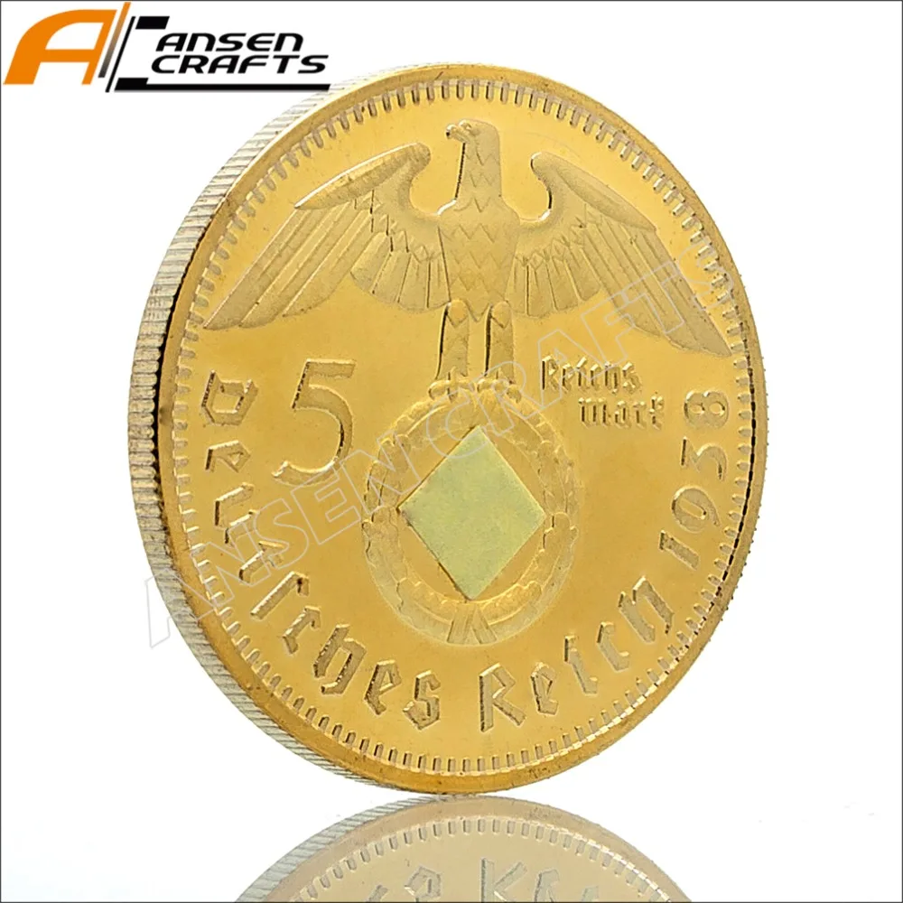 Бесплатная доставка золотая монета 5 Mark Coin 1847 1934 Paul Von Hindenburg немецкого РеЙХа|coins