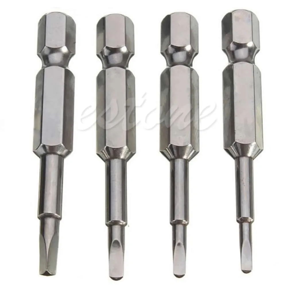1 Set 4 Pieces Triangle Screwdriver Bits S2 Steel 1/4 Hex Shankin Drill Bits from
