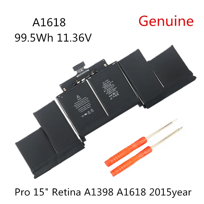 99.5Wh 11,36 V A1618 A1398 Батарея для Apple MacBook Pro retina 15 ''15,4" дюймов 2015 год 020-00079 MJLQ2LL/MJLT2LL/A с инструмент