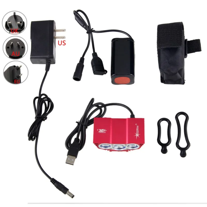 Discount USB 10000LM LED Bike Headlamps3XT6 LED Bike Light Front Handlebar Torch +Rechargeable 4x18650 Battery+Charger 11 Discount USB 10000LM LED Bike Headlamps3XT6 LED Bike Light Front Handlebar Torch +Rechargeable 4x18650 Battery+Charger 11